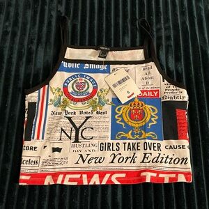 Forever 21 Size Small Crop Top shirt Women NYC NWT